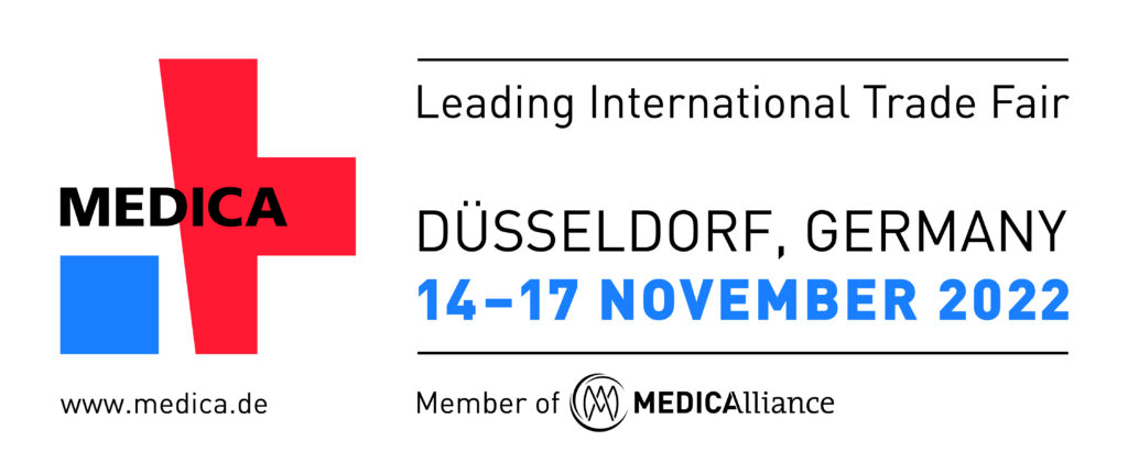 MEDICA-Logo, Leading International Trade Fair, Düsseldorf, Germany, 14 - 17 November 2022, Memeber of MEDICAlliance, www.medica.de